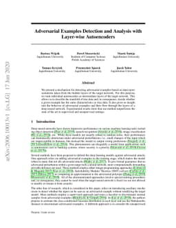 Adversarial Examples Detection and Analysis with Layer-wise Autoencoders