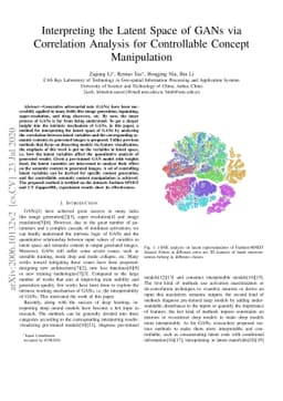 Interpreting the Latent Space of GANs via Correlation Analysis for
  Controllable Concept Manipulation
