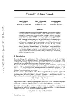 Competitive Mirror Descent
