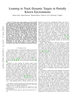 Learning to Track Dynamic Targets in Partially Known Environments