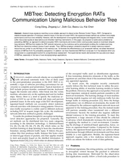 MBTree: Detecting Encryption RAT Communication Using Malicious Behavior
  Tree
