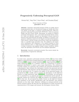 Progressively Unfreezing Perceptual GAN