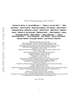 Array Programming with NumPy