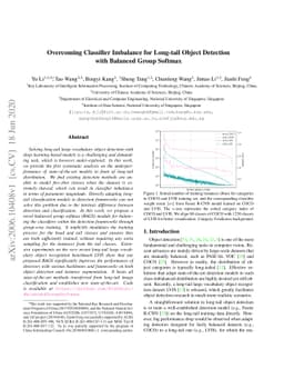 Overcoming Classifier Imbalance for Long-tail Object Detection with
  Balanced Group Softmax