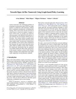 Towards Open Ad Hoc Teamwork Using Graph-based Policy Learning