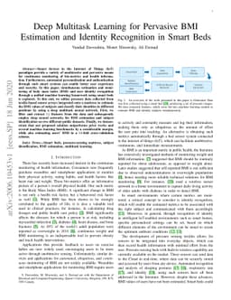 Deep Multitask Learning for Pervasive BMI Estimation and Identity
  Recognition in Smart Beds