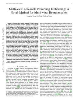 Multi-view Low-rank Preserving Embedding: A Novel Method for Multi-view
  Representation
