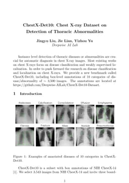 ChestX-Det10: Chest X-ray Dataset on Detection of Thoracic Abnormalities