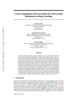 Local Competition and Uncertainty for Adversarial Robustness in Deep
  Learning