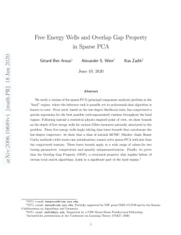Free Energy Wells and Overlap Gap Property in Sparse PCA
