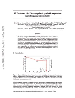 AI Feynman 2.0: Pareto-optimal symbolic regression exploiting graph
  modularity