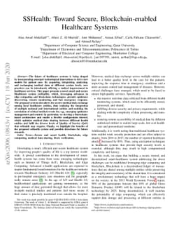 SSHealth: Toward Secure, Blockchain-Enabled Healthcare Systems