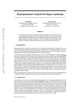 Hyperparameter Analysis for Image Captioning