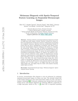 Melanoma Diagnosis with Spatio-Temporal Feature Learning on Sequential
  Dermoscopic Images