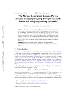 The Normal-Generalised Gamma-Pareto process: A novel pure-jump Lévy
  process with flexible tail and jump-activity properties