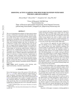 Boosting Active Learning for Speech Recognition with Noisy
  Pseudo-labeled Samples
