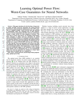 Learning Optimal Power Flow: Worst-Case Guarantees for Neural Networks