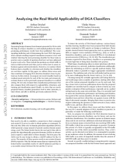 Analyzing the Real-World Applicability of DGA Classifiers