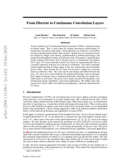 From Discrete to Continuous Convolution Layers