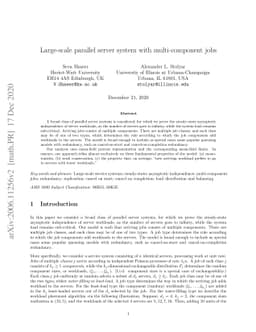 Large-scale parallel server system with multi-component jobs