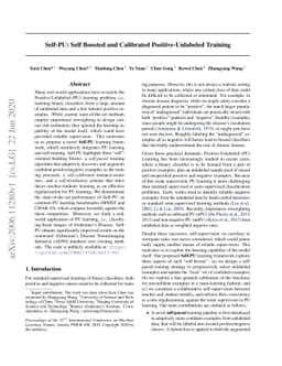 Self-PU: Self Boosted and Calibrated Positive-Unlabeled Training