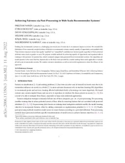Achieving Fairness via Post-Processing in Web-Scale Recommender Systems