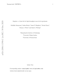 Empirica: a virtual lab for high-throughput macro-level experiments