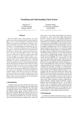 Visualizing and Understanding Vision System