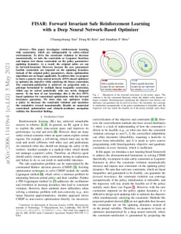 FISAR: Forward Invariant Safe Reinforcement Learning with a Deep Neural
  Network-Based Optimize