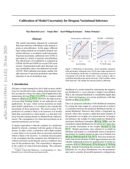 Calibration of Model Uncertainty for Dropout Variational Inference