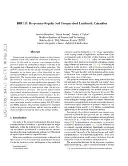 BRULÈ: Barycenter-Regularized Unsupervised Landmark Extraction