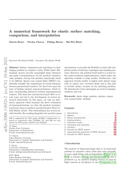 A numerical framework for elastic surface matching, comparison, and
  interpolation