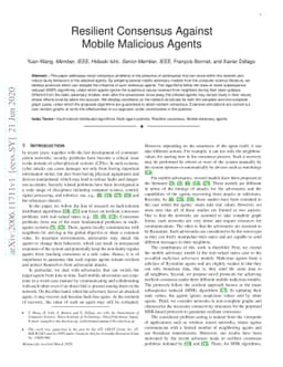 Resilient Consensus Against Mobile Malicious Agents