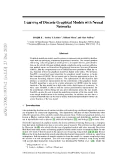 Learning of Discrete Graphical Models with Neural Networks
