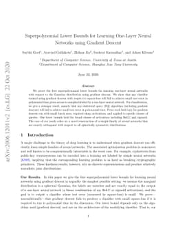Superpolynomial Lower Bounds for Learning One-Layer Neural Networks
  using Gradient Descent
