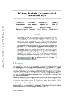 DO-Conv: Depthwise Over-parameterized Convolutional Layer