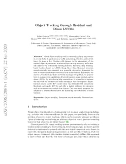 Object Tracking through Residual and Dense LSTMs