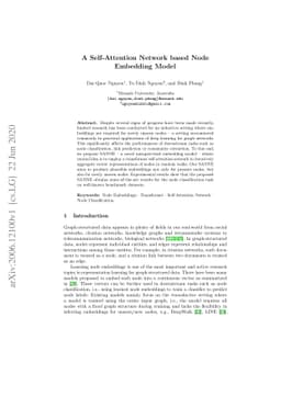 A Self-Attention Network based Node Embedding Model