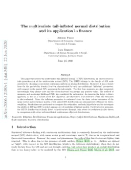 The multivariate tail-inflated normal distribution and its application
  in finance
