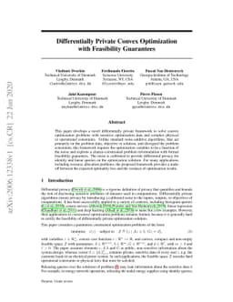 Differentially Private Convex Optimization with Feasibility Guarantees