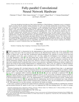 Fully-parallel Convolutional Neural Network Hardware