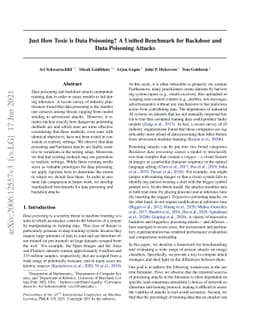 Just How Toxic is Data Poisoning? A Unified Benchmark for Backdoor and
  Data Poisoning Attacks