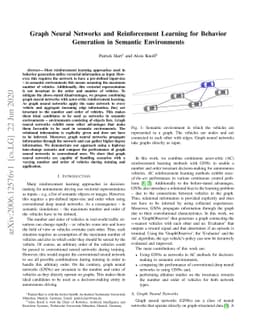 Graph Neural Networks and Reinforcement Learning for Behavior Generation
  in Semantic Environments