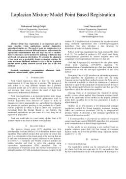 Laplacian Mixture Model Point Based Registration