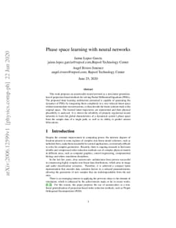 Phase space learning with neural networks