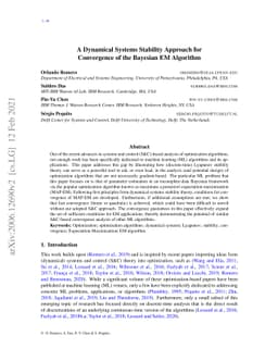 A Dynamical Systems Approach for Convergence of the Bayesian EM
  Algorithm