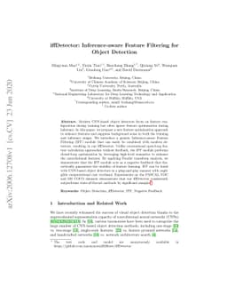 iffDetector: Inference-aware Feature Filtering for Object Detection