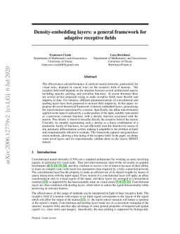 Density-embedding layers: a general framework for adaptive receptive
  fields