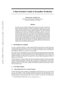 A Data Scientist's Guide to Streamflow Prediction