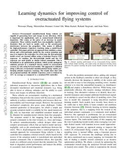 Learning dynamics for improving control of overactuated flying systems